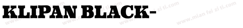 Klipan Black字体转换